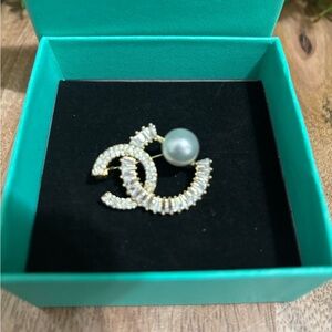 Elegant Gold and Silver Pearl New w/box Brooch